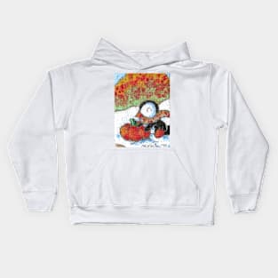 Penguin and a Pumpkin Kids Hoodie